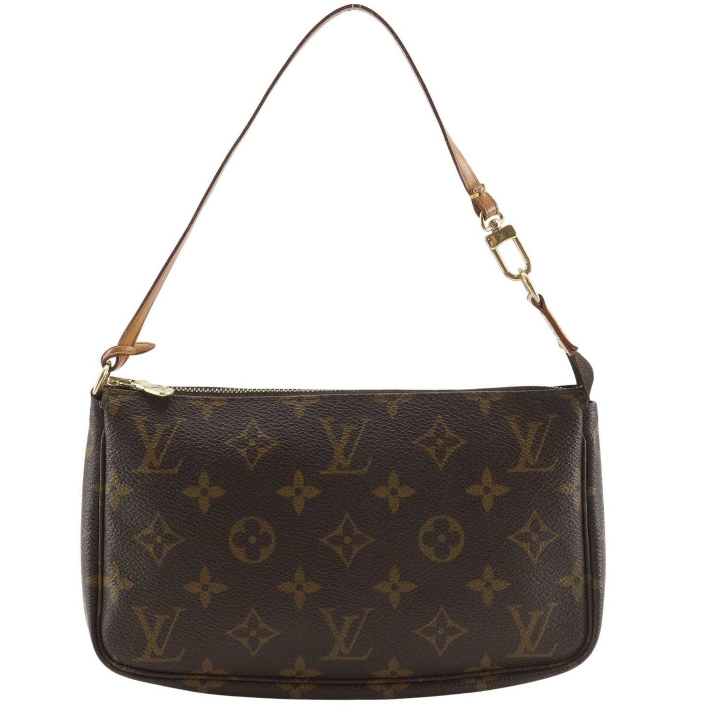 Louis Vuitton Pochette Pouch Monogram Canvas Brown