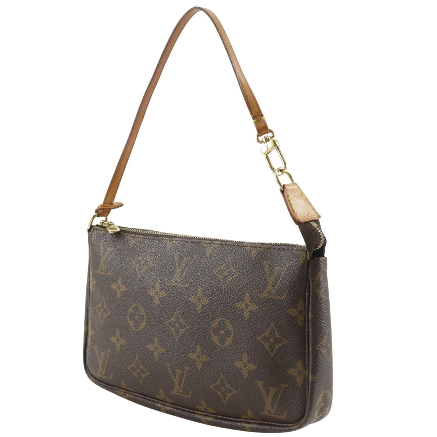 Louis Vuitton Pochette Pouch Monogram Canvas Brown — view 2