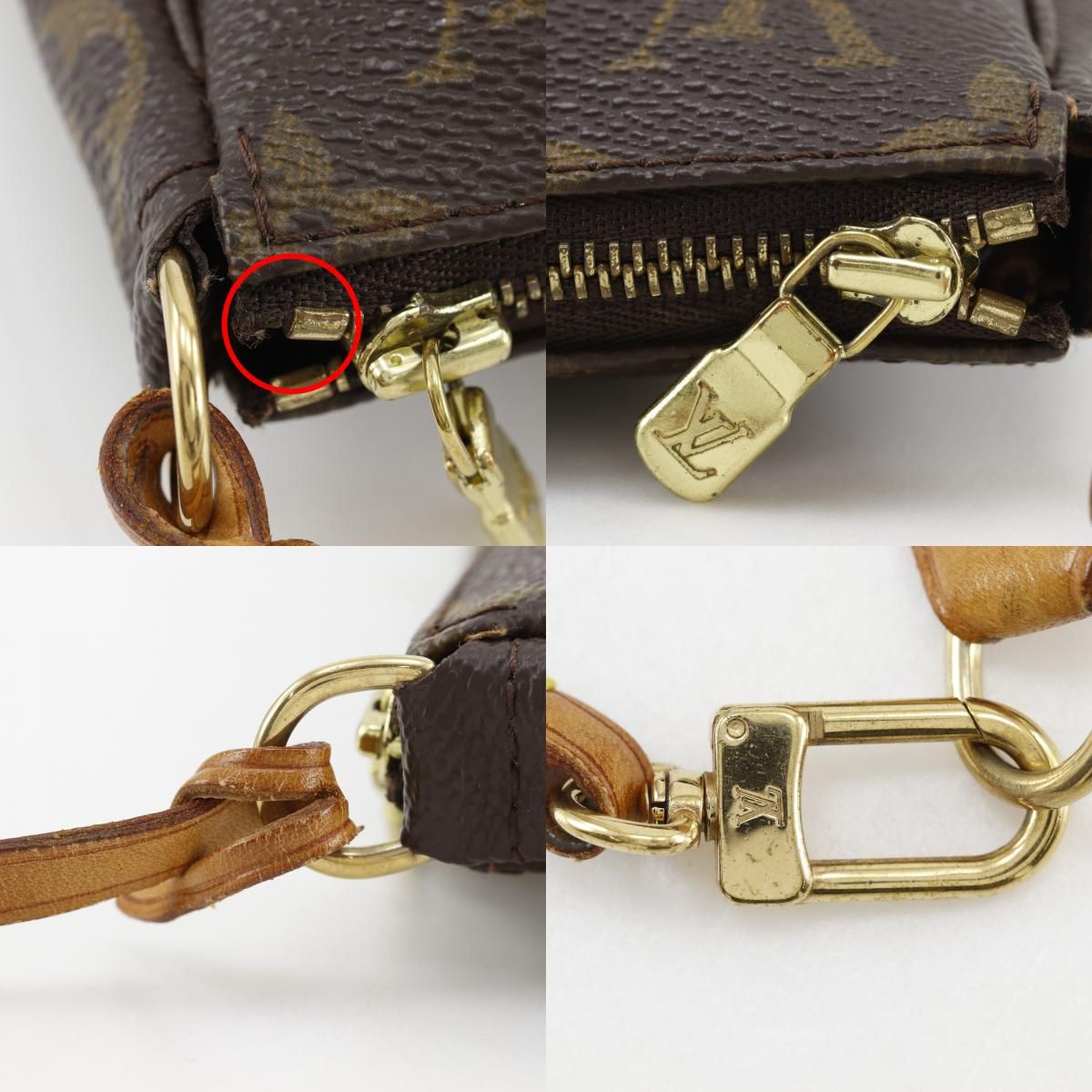 Louis Vuitton Pochette Pouch Monogram Canvas Brown — view 9