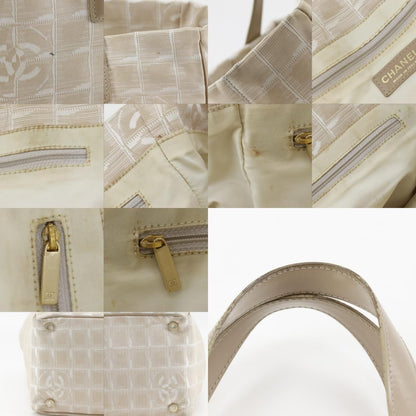 Chanel New Travel Line Tote MM Nylon Canvas Beige — view 9