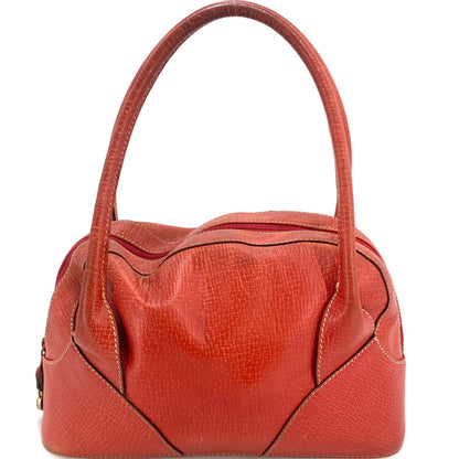 Loewe Handbag Mini Boston Leather Red Anagram Tote Travel