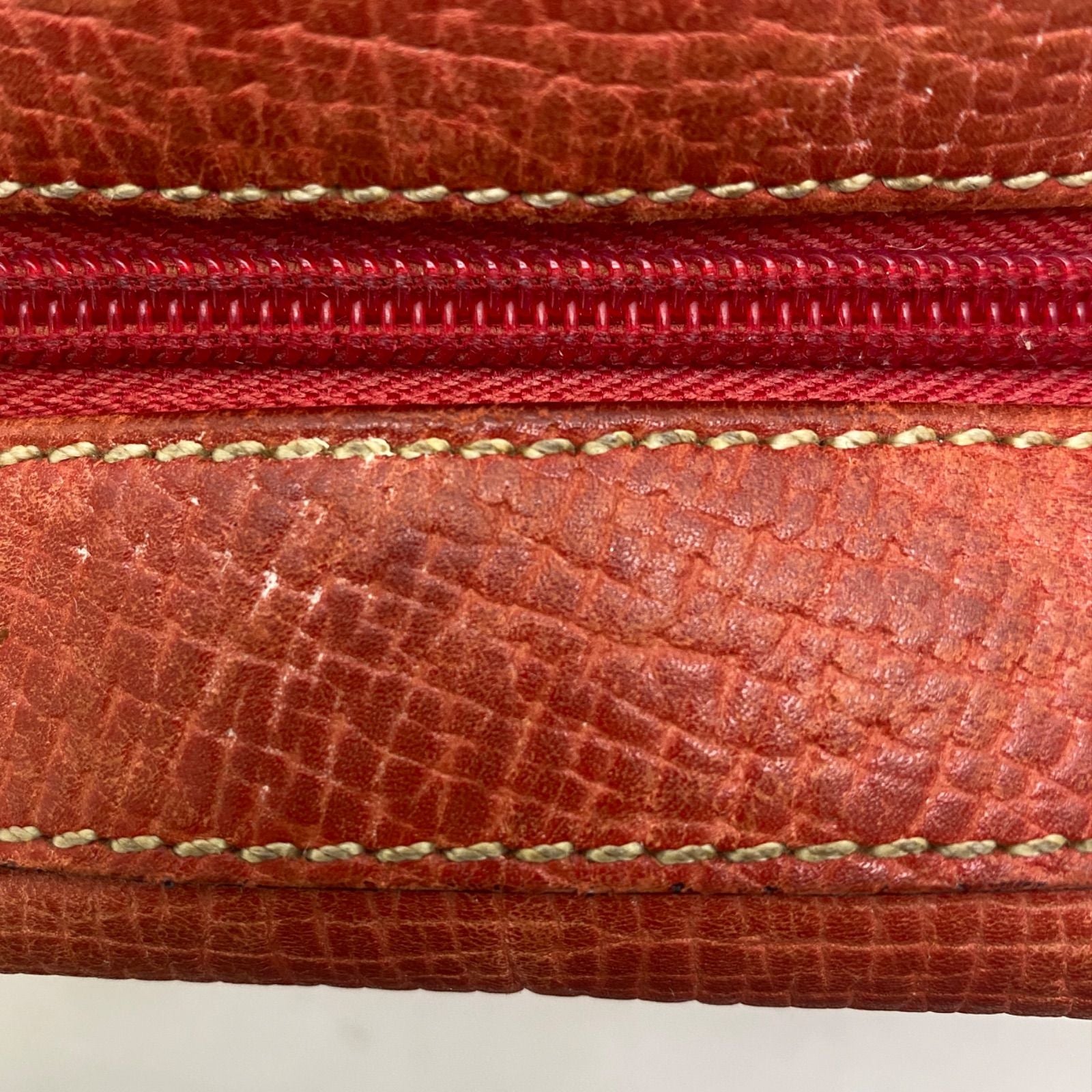 Loewe Handbag Mini Boston Leather Red Anagram Tote Travel — view 8