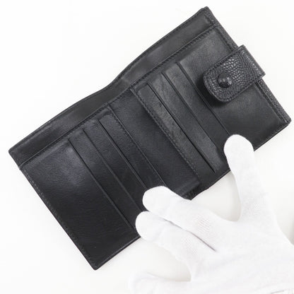 Chanel CC Logo Caviar Leather Black Bifold Wallet — view 5