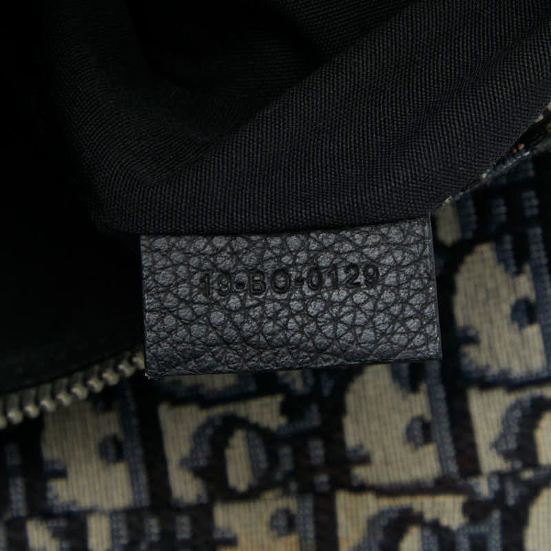Dior Oblique Saddle Belt Bag Black Beige Canvas Leather — view 7