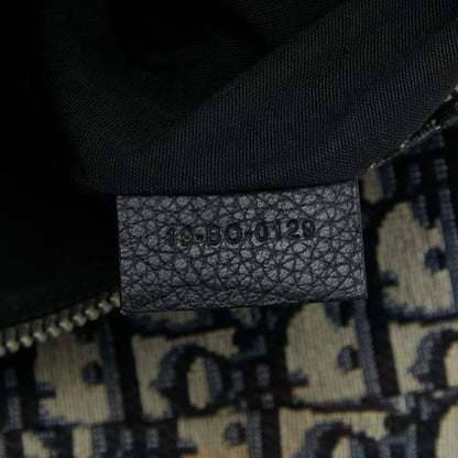 Dior Oblique Saddle Belt Bag Black Beige Canvas Leather — view 7