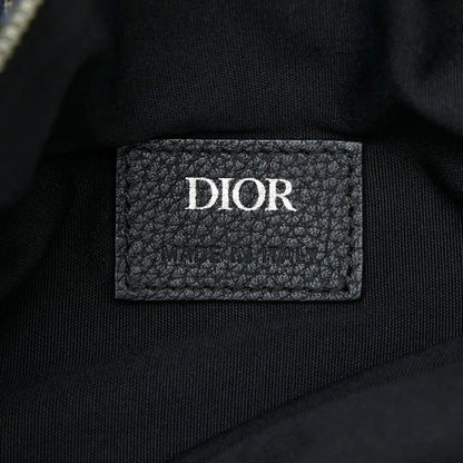 Dior Oblique Saddle Belt Bag Black Beige Canvas Leather — view 8