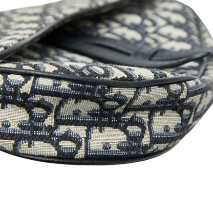 Dior Oblique Saddle Belt Bag Black Beige Canvas Leather — view 4