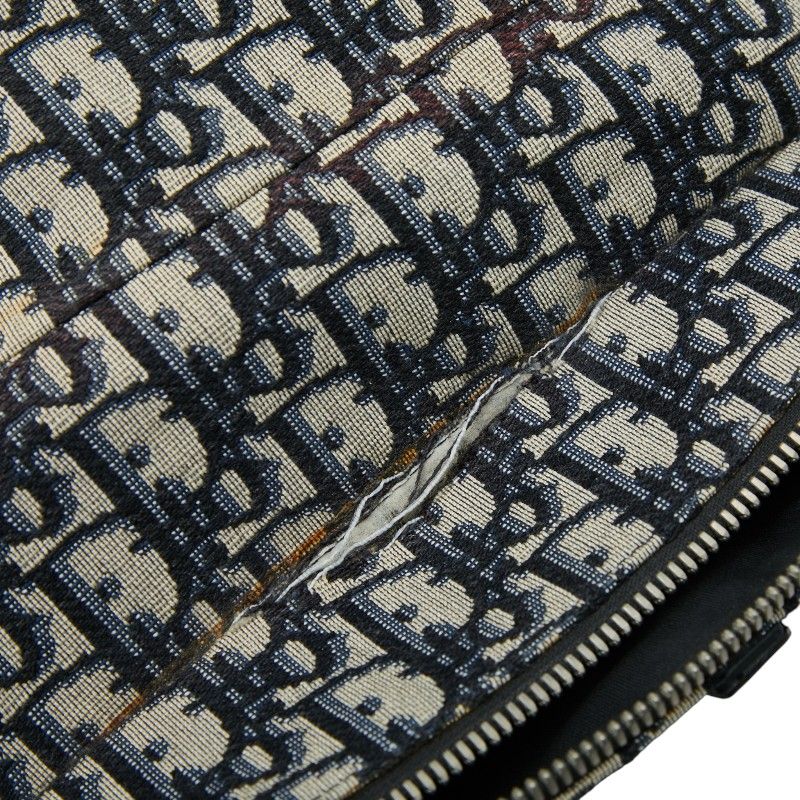 Dior Oblique Saddle Belt Bag Black Beige Canvas Leather — view 5