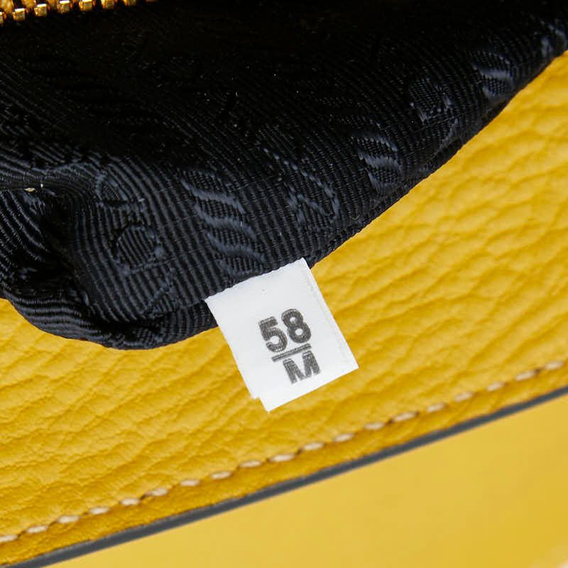 Prada Sound Rock 2-Way Shoulder Bag Yellow Vitello Daino Leather — view 9
