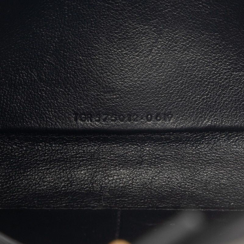 Saint Laurent YSL Logo Chain Wallet Shoulder Back Black Leather — view 6