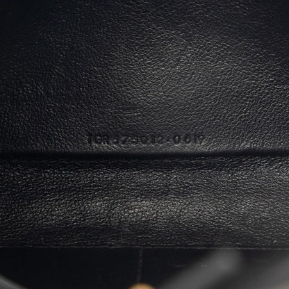 Saint Laurent YSL Logo Chain Wallet Shoulder Back Black Leather — view 6