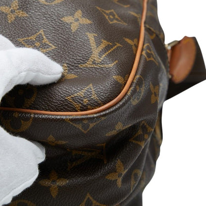 Louis Vuitton Monogram Reporter GM Crossbody Shoulder Bag Brown Leather — view 4