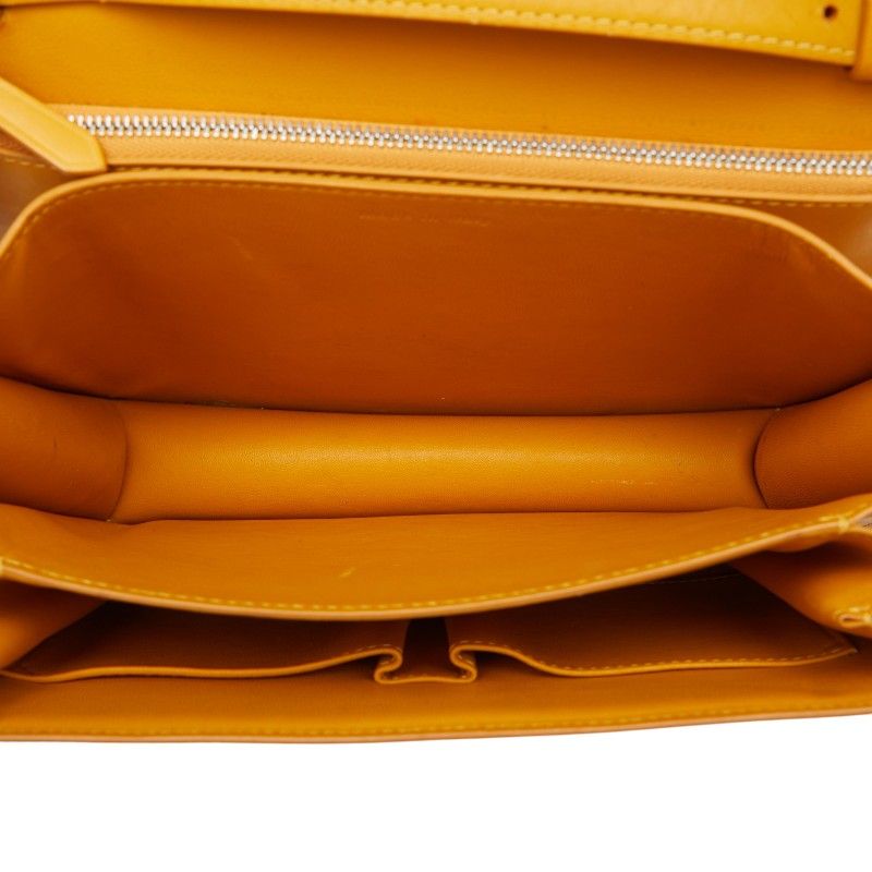 Celine Classic Box Shoulder Bag Yellow Leather — view 6