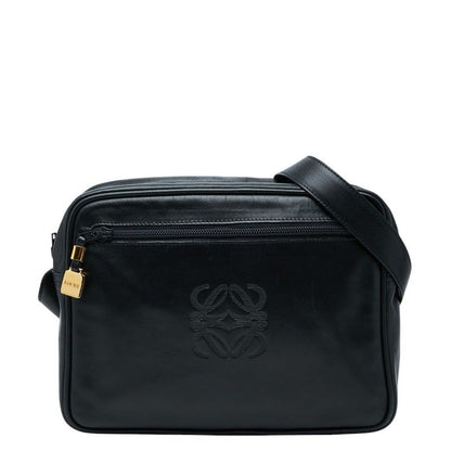 Loewe Anagram Crossbody Shoulder Bag Black Leather