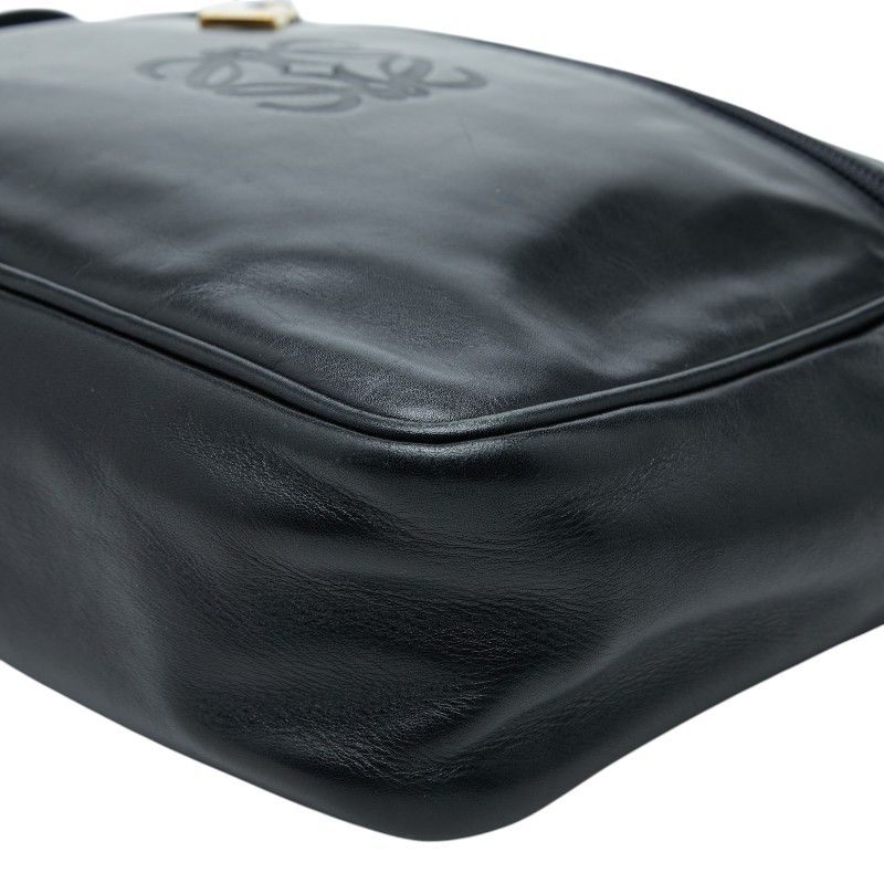 Loewe Anagram Crossbody Shoulder Bag Black Leather — view 4