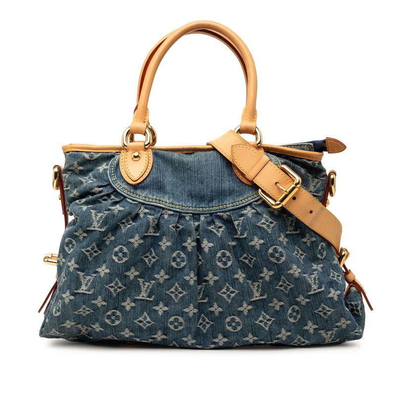 Louis Vuitton Monogram Denim Neocavy MM 2-Way Shoulder Bag Indigo Blue