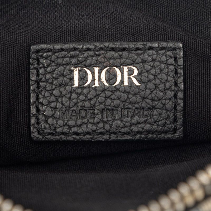 Dior Oblique Saddle Bag Cross Beige Navy Canvas — view 5