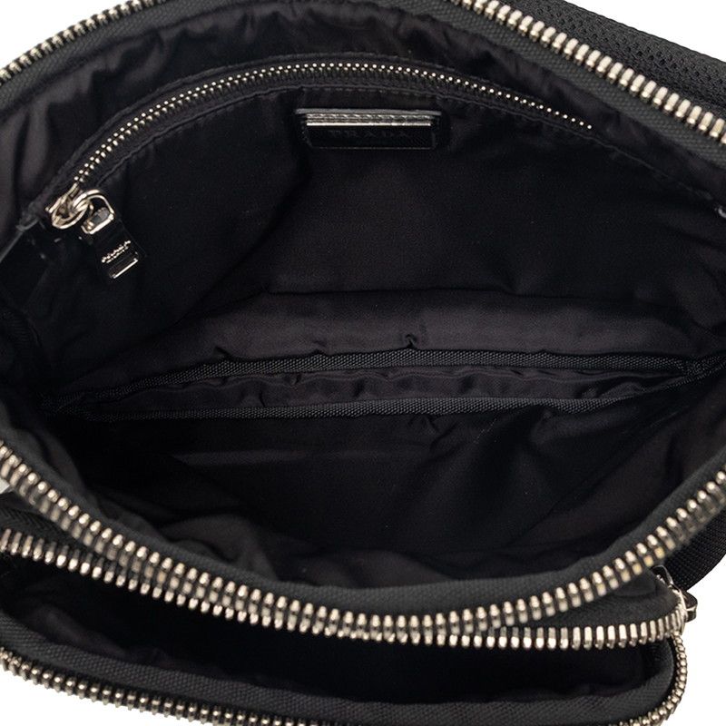 Prada Logo Shoulder Bag Black Multi Nylon Rubber — view 4
