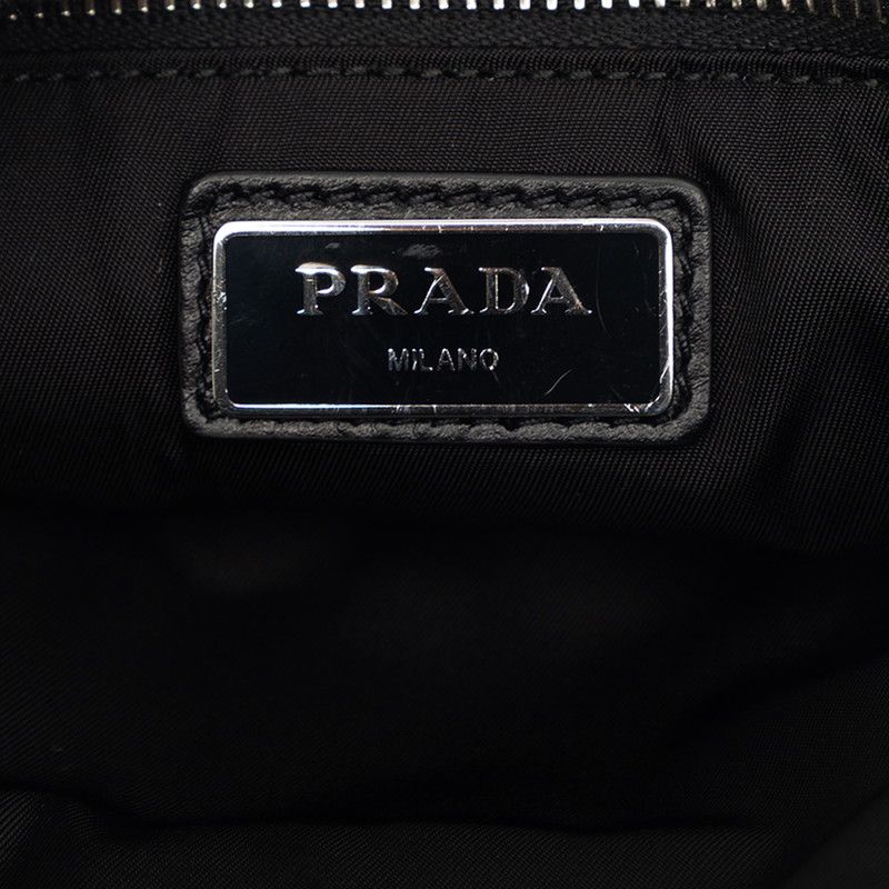 Prada Logo Shoulder Bag Black Multi Nylon Rubber — view 5