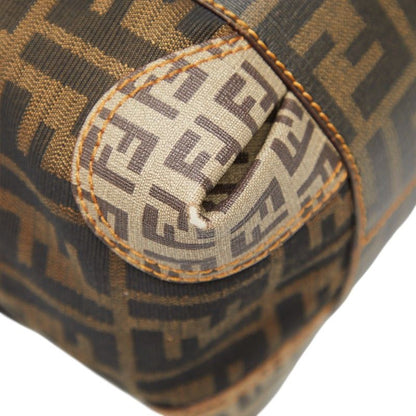Fendi Zucca Zucchino Handbag Brown Beige Canvas Leather — view 6