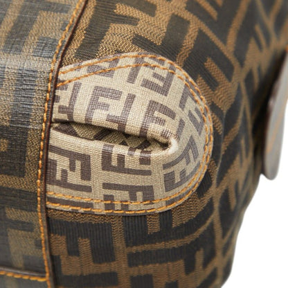Fendi Zucca Zucchino Handbag Brown Beige Canvas Leather — view 5