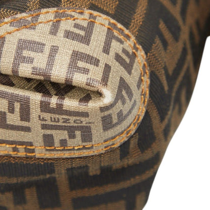 Fendi Zucca Zucchino Handbag Brown Beige Canvas Leather — view 7