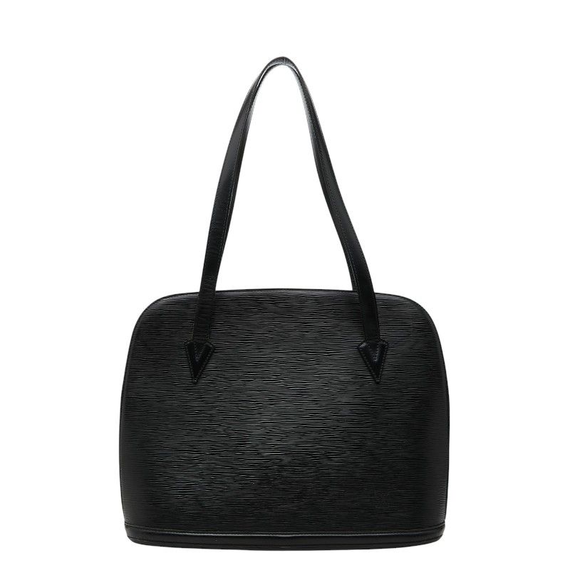 Louis Vuitton Epi Lussac Tote Shoulder Bag Noir Black Leather