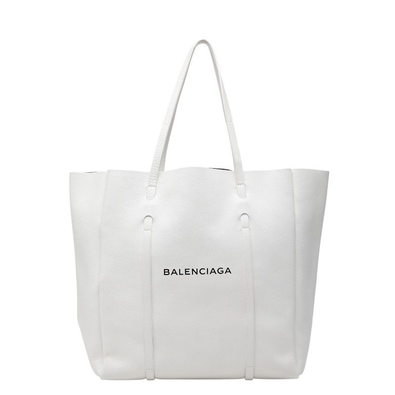 Balenciaga Everyday M Tote Shoulder Bag White Leather