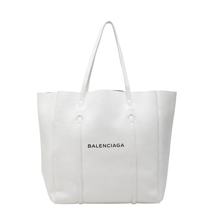 Balenciaga Everyday M Tote Shoulder Bag White Leather