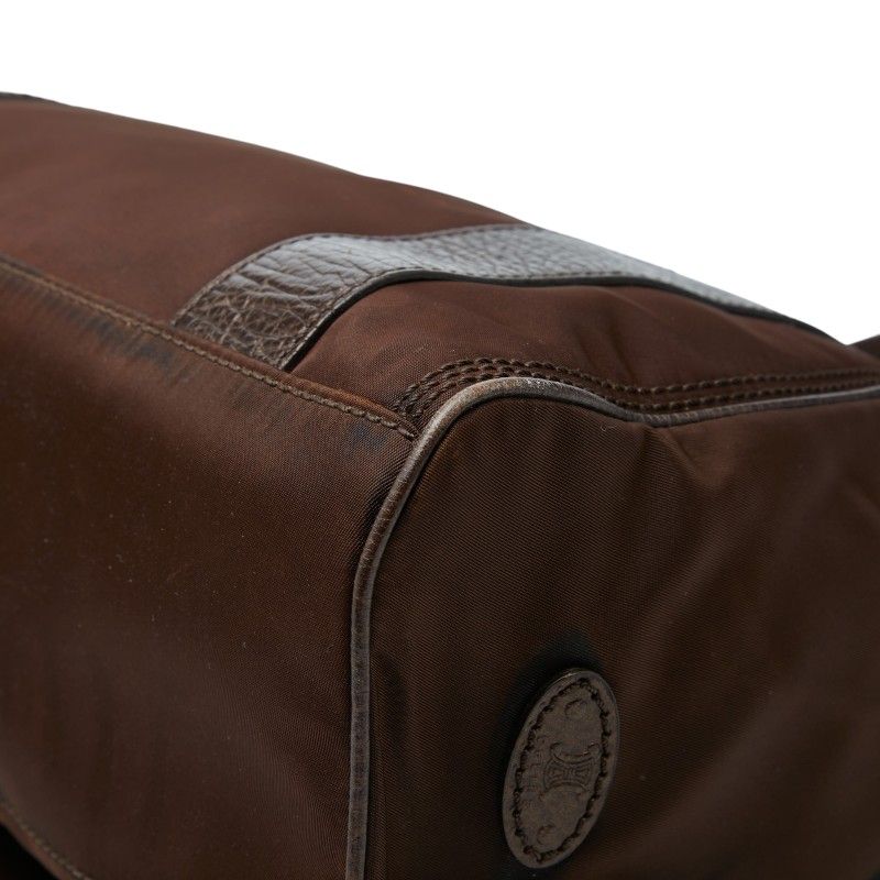 Celine Anagram Handbag Brown Nylon Leather — view 6