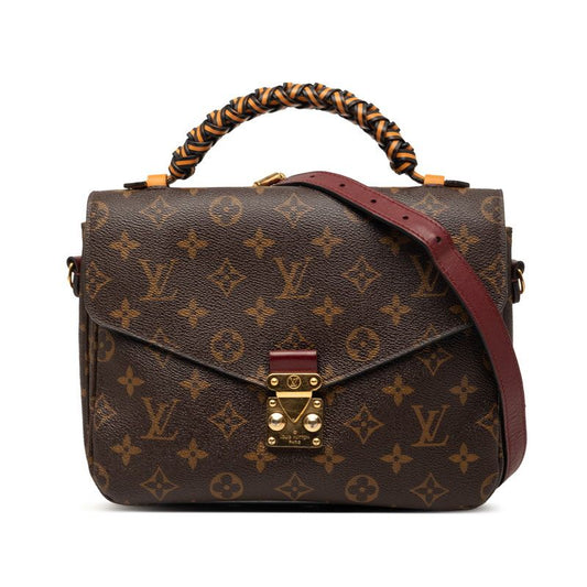 Louis Vuitton Monogram Pochette Metis MM 2-Way Shoulder Bag Brown Multi Color