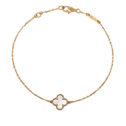 Van Cleef & Arpels Sweet Alhambra Bracelet 18k Yellow Gold Mother of Pearl — view 2