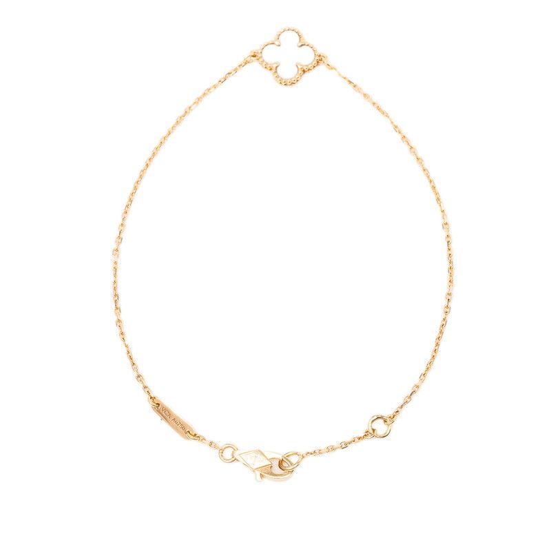 Van Cleef & Arpels Sweet Alhambra Bracelet 18k Yellow Gold Mother of Pearl — view 3