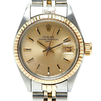 Rolex Oyster Perpetual Date Watch White Gold Silver Stainless Steel 18k White