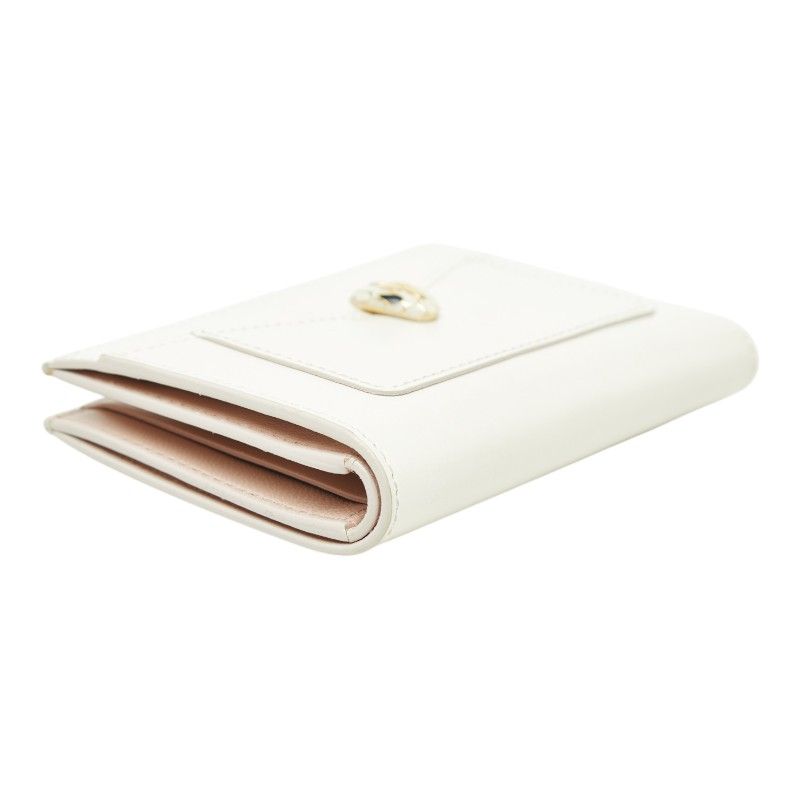 Bvlgari Serpenti Forever Bifold Card Holder Billfold Ivory Calf Leather 1 — view 5