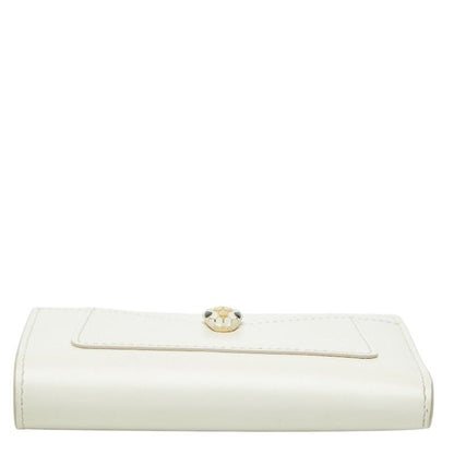 Bvlgari Serpenti Forever Bifold Card Holder Billfold Ivory Calf Leather 1 — view 3