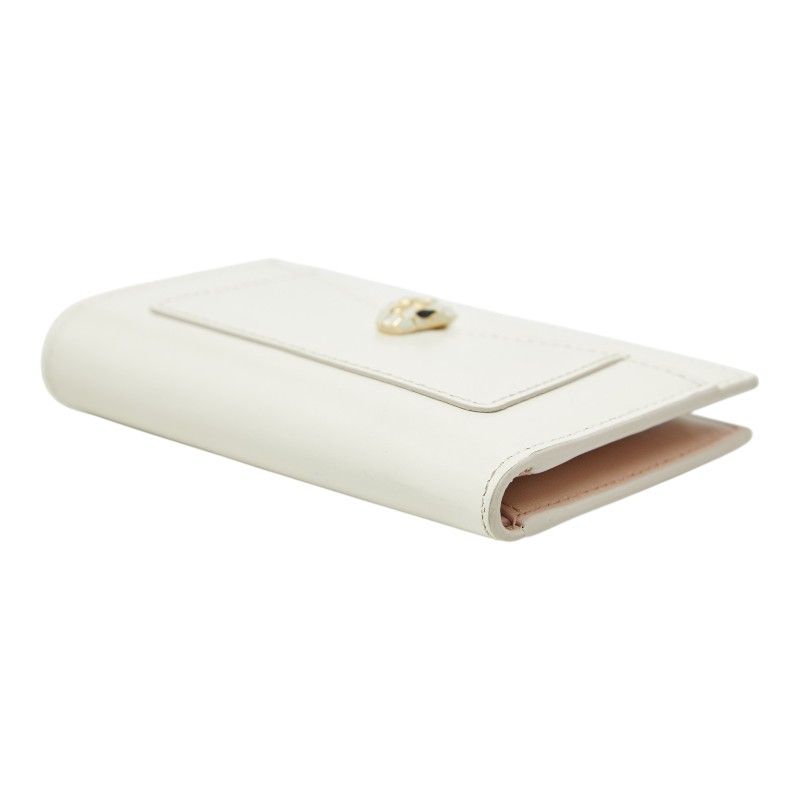 Bvlgari Serpenti Forever Bifold Card Holder Billfold Ivory Calf Leather 1 — view 4