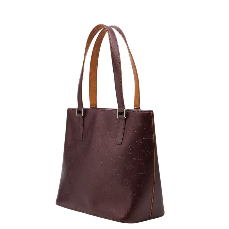 Louis Vuitton Monogram Matte Stockton Tote Violet Purple Leather — view 2