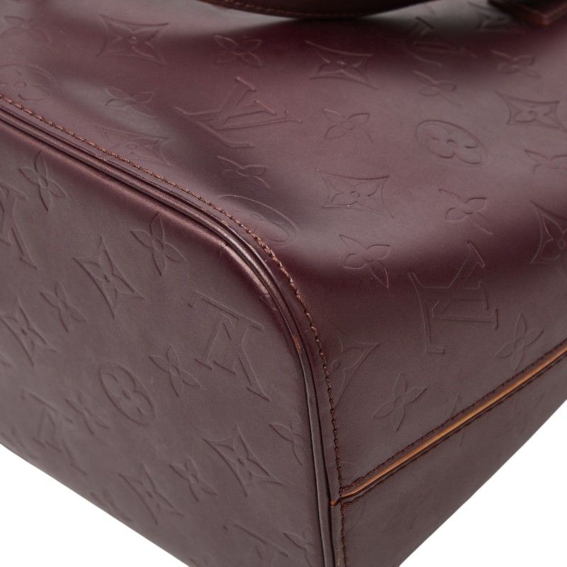 Louis Vuitton Monogram Matte Stockton Tote Violet Purple Leather — view 6