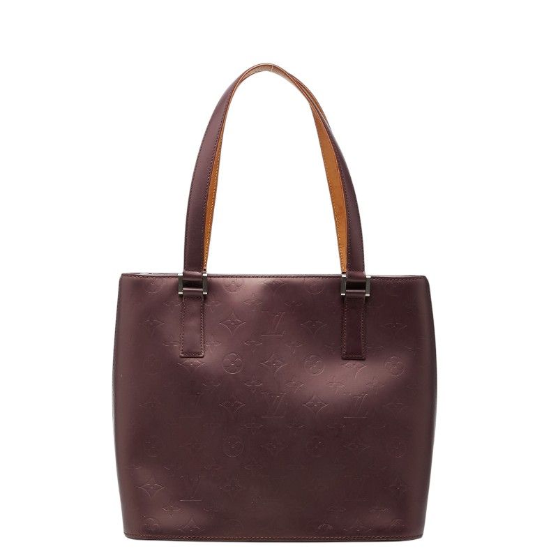 Louis Vuitton Monogram Matte Stockton Tote Violet Purple Leather