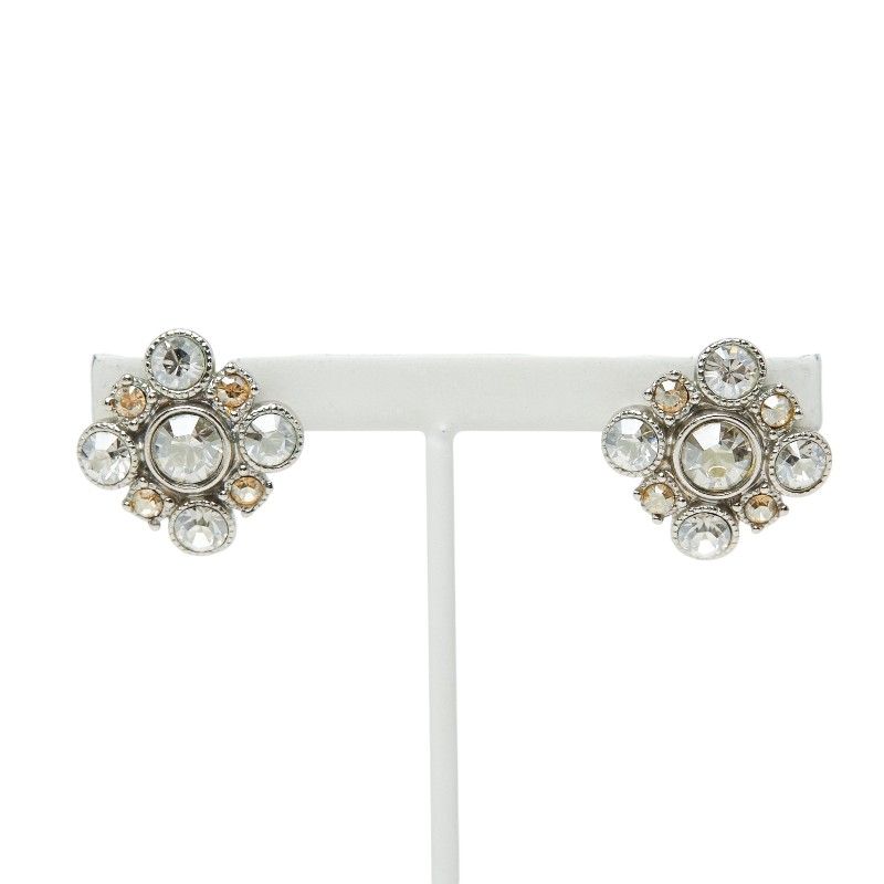 Chanel Stud Earrings Silver Metal Bijoux — view 2