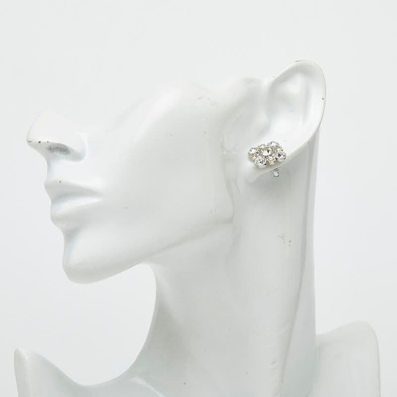 Chanel Stud Earrings Silver Metal Bijoux — view 5