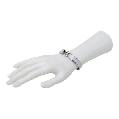 Hermes Click GM Bracelet Bangle Silver Purple Metal Enamel — view 6