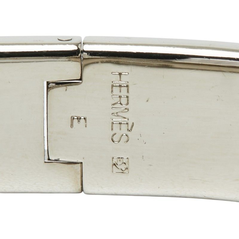Hermes Click GM Bracelet Bangle Silver Purple Metal Enamel — view 5