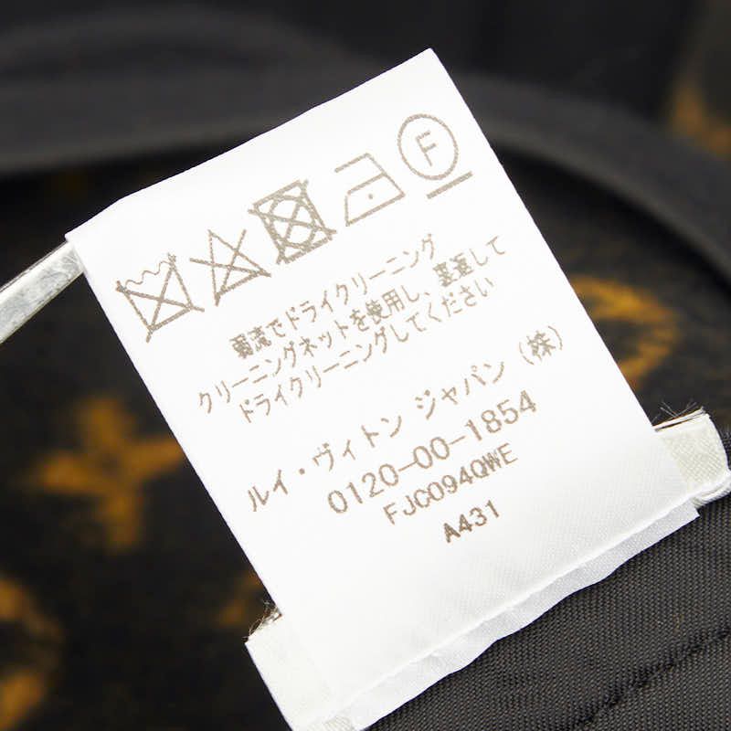 Louis Vuitton Monogram Poncho Cape Coat 40 Black Wool Silk Rayon Cupro — view 7