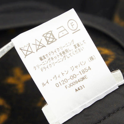 Louis Vuitton Monogram Poncho Cape Coat 40 Black Wool Silk Rayon Cupro — view 7