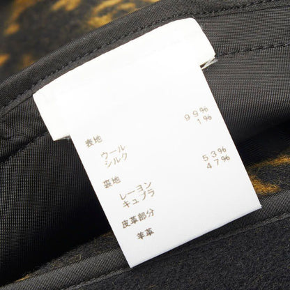 Louis Vuitton Monogram Poncho Cape Coat 40 Black Wool Silk Rayon Cupro — view 6