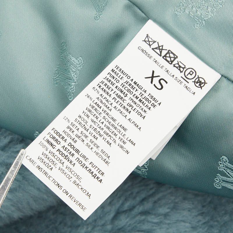 Max Mara Teddy Bear Long Vest Gilet XS Blue Alpaca Wool Silk — view 4