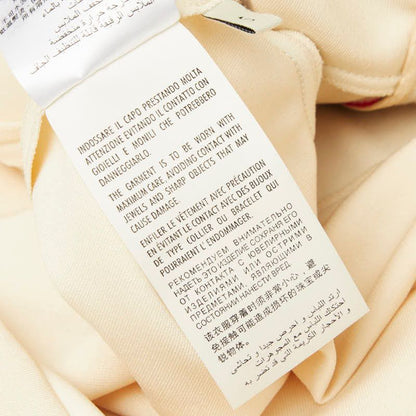 Gucci Web Trim Jersey Dress Sleeveless Ruffle S Beige Rayon Nylon Polyurethane — view 9