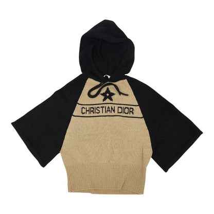 Dior Knit Hoodie Black Beige Cashmere